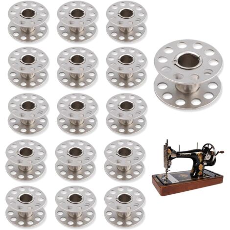 16 bobinas de costura, bobina metálica para máquina de coser, accesorios para máquina de coser, accesorios de costura, bobina para máquina de coser, apta para máquinas de coser de bobina.