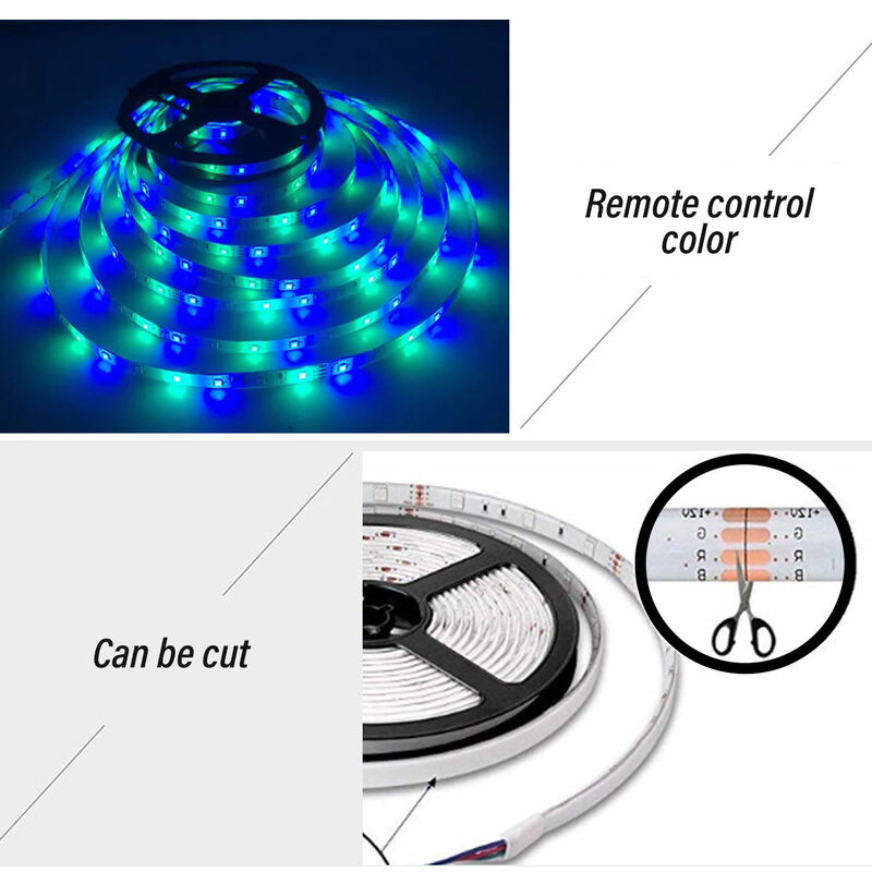 

16 colores 1M USB Tira de luz LED DC 5V TV LED Iluminación de fondo Tira de luz Barra de luz de fondo de TV