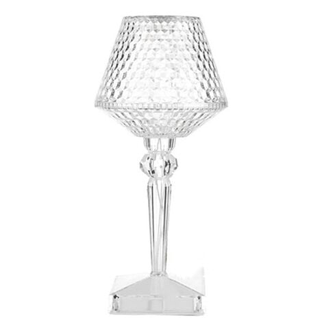 16 Couleurs Tactile Cristal Lampe de Table USB Gradation Lampe de Chevet Romantique Lampe de Bureau DéCorative pour Restaurant Bar