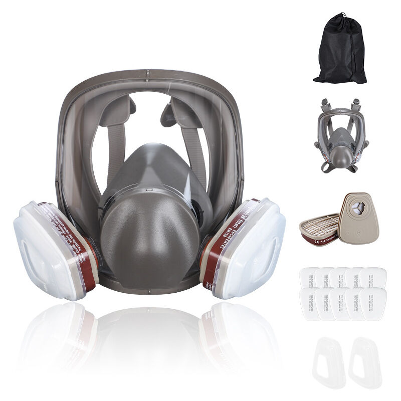 XVX - 16 en 1Masque à gaz antibuée, respirateur facial intégral, respirateur de pulvérisation de peinture industrielle, filtre de travail de