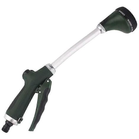 16 Inch Garden Watering Wand with Pivoting Head, Adjustable Spray Patterns and Ergonomic Grip