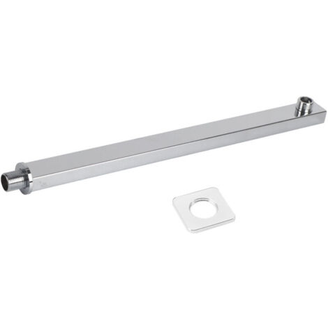 16-inch long polished stainless steel wall-mounted shower arm