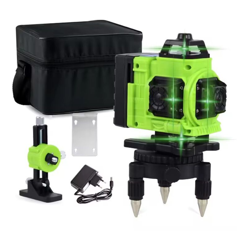 16 Lines Laser Level 360 Self Leveling, 4x360° 4D Green Beam Cross Line Lazer Level with 2 Batteries,360°Horizontal/Vertical Line Laser Remote