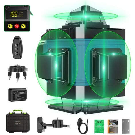 16-Linien Grünlaser mit 4x360°, Fernbedienung und IP54 Schutz