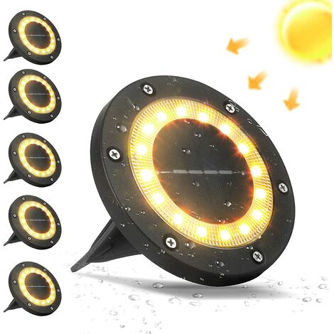 16 luces LED solares para jardín al aire libre Juego de 6 focos Sola