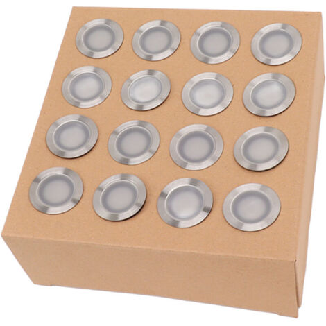 16 luci a LED per esterni, 90-265V, in acciaio inossidabile, PC, IP67, impermeabili, ideali per giardino, patio e scale.