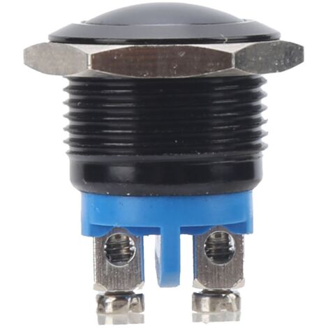16-mm-Drucktaster aus schwarzem Metall, korrosionsbeständig, automatische Steuerung, wasserdicht