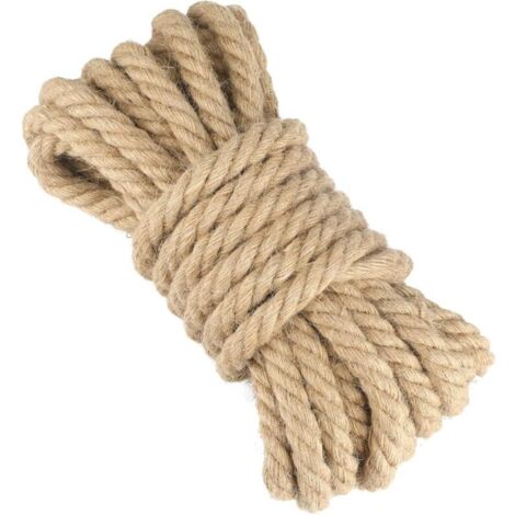 16 mm Juteseil, Hanfseil, massives Hanfseil für den Garten, Hanfschnur für DIY-Dekorations- und Gartenarbeiten (10 Meter)