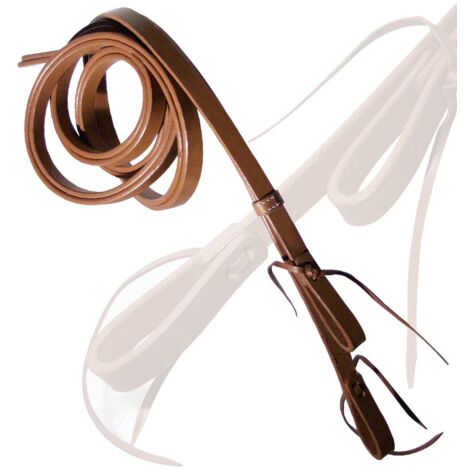 16 mm, naturale: Redini western in cuoio americano da 220cm