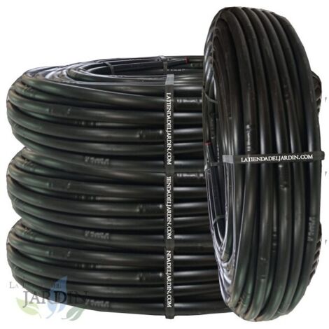 16 mm schwarzes Tropfbewässerungsrohr, Tropfer alle 33 cm, 400 Meter