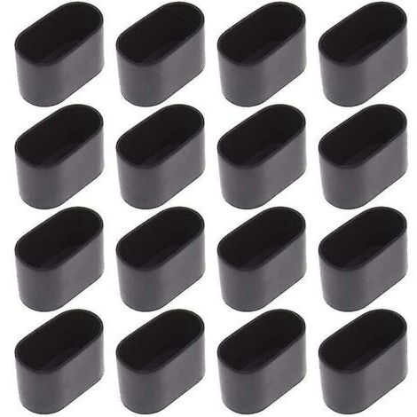 16 oval end caps for tables and chairs, 15 x 30 mm.
