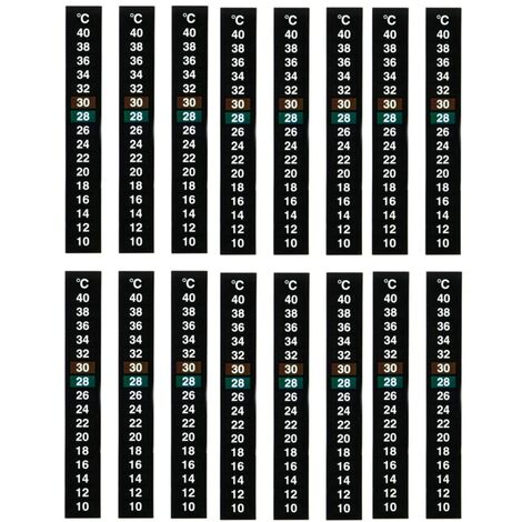 16 Pcs Aquarium Thermometer,Indoor Thermometer Sticker, Aquarium Thermometer Sticker, for Fish Tank Wine Production
