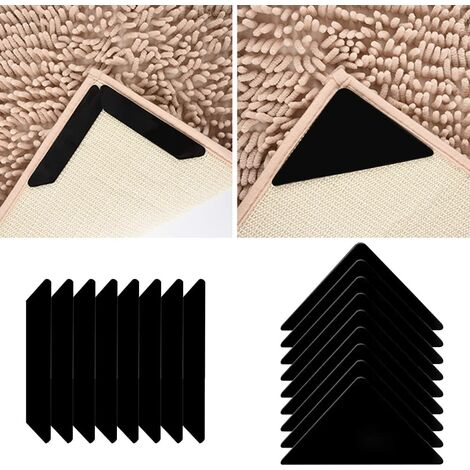 4pcs Dual Sided Anti Curling Rug Tape Heart Shape Adhesive Carpet Tape Pad  for Hardwood Floors and Tile