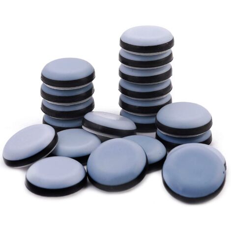 16 PCS Patins de Meubles, Patins en Téflon Auto-Adhésifs Patins pour Meubles Protection, Rond, Patin de Chaise(25 mm)