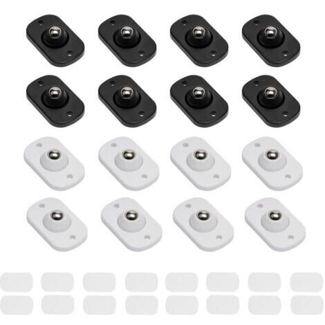 16 Pcs Petite Roulettes pour Meubles Demenagement, Mini Roulettes Pivotantes Auto-adhésives à 360 Degrés, Roulette pour Meubles Lourd Appareils de Cuisine Boîtes de Rangement Poubelles (Blanc,