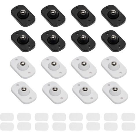 16 Pcs Petite Roulettes pour Meubles Demenagement, Mini Roulettes Pivotantes Auto-adhésives à 360 Degrés, Roulette pour Meubles Lourd Appareils de Cuisine Boîtes de Rangement Poubelles (Blanc,
