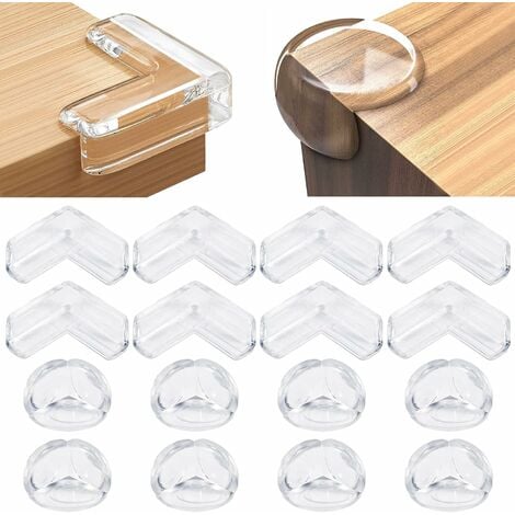 COOK-20pcs Protection Coins Silicone Angle de Table Meuble Protège