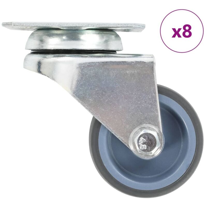 Vidaxl - 8 pcs Roulettes pivotantes doubles 50 mm