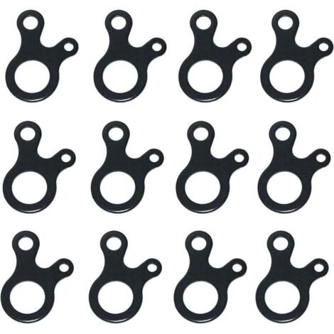 16 pcs Tendeur de Corde en Alliage d'Aluminium, Tendeur de Cordon Tendeur à Trois Trous, Ajusteur Boucle de Corde de Tente, Léger, pour Tente Bâche Randonnée Camping