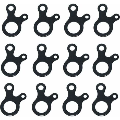 16 pcs Tendeur de Corde en Alliage d'Aluminium, Tendeur de Cordon Tendeur à Trois Trous, Ajusteur Boucle de Corde de Tente, Léger, pour Tente Bâche Randonnée Camping