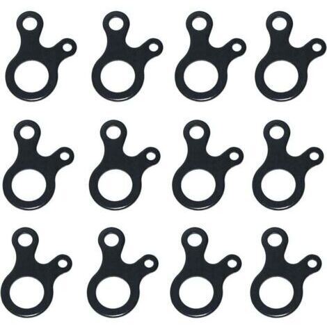 16 pcs Tendeur de Corde en Alliage d'Aluminium, Tendeur de Cordon Tendeur à Trois Trous, Ajusteur Boucle de Corde de Tente, Léger, pour Tente Bâche Randonnée Camping