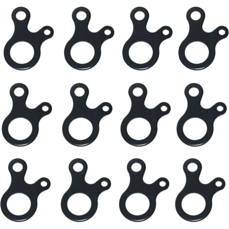 16 pcs Tendeur de Corde en Alliage d'Aluminium, Tendeur de Cordon Tendeur à Trois Trous, Ajusteur Boucle de Corde de Tente, Léger, pour Tente Bâche Randonnée Camping