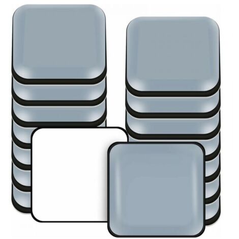 16 pegatinas de teflón de 40 mm para muebles, protectores de suelo cuadrados para sillas, sofás, mesas y sillones.