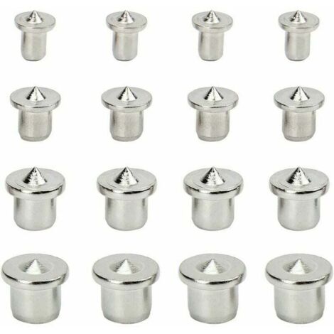 16 pezzi di allineamento per legno, centraggio perni per perno centrale per lavorazione del legno, 6 mm, 8 mm, 10 mm, 12 mm (solido)