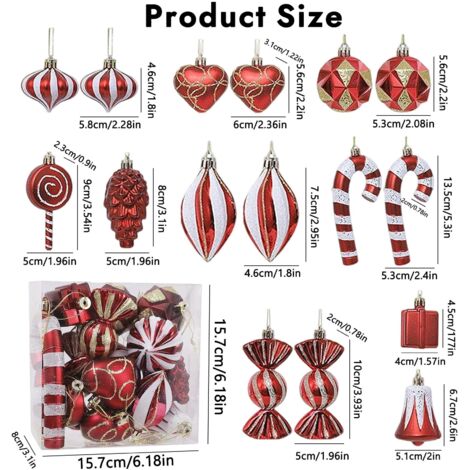 16 pezzi di palline di Natale in plastica, decorazioni per l'albero di Natale, palline di plastica infrangibili con cordino per decorazioni natalizie, matrimoni e feste di compleanno