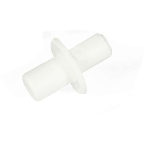 16 PEZZI - REGGIPIANI IN NYLON CON FLANGIA E PERNO Ø5MM - COLORE BIANCO
