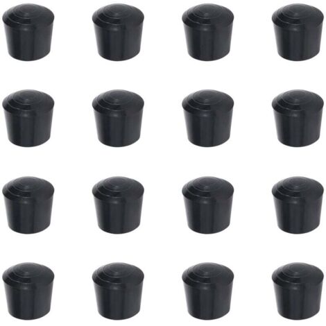 16 pezzi tappi per gambe di sedia coperture in gomma diametro interno 22 mm nero