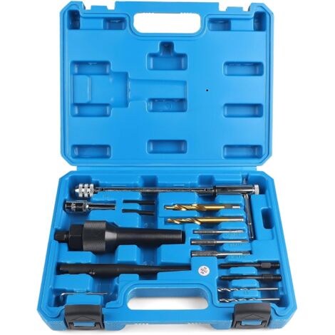 16-Piece Damaged Glow Plug Removal Tool Kit for 8mm and 10mm Glow Plugs, Glow Plug Repair Kit for Engines, Glow Plug Removal Tools