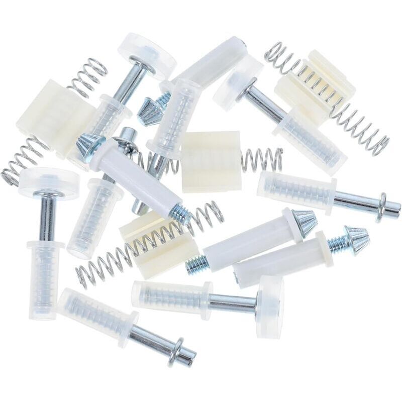 16-Piece Sliding Door Hardware Guide, Sliding Door Accessories, Wardrobe Door Pulley, Sliding Cabinet Door Guide for Camper Van