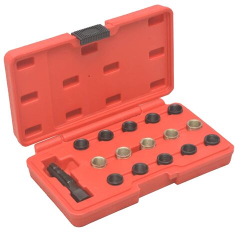 16 Piece Spark Plug Thread Repair Tool Kit M14x1.25 vidaXL
