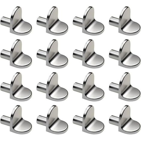 16 Pièces 5mm Chevilles de Support d'Étagère,support etagere murale,Taquet Étagère en forme de L métal,pour Meuble Armoire Placard