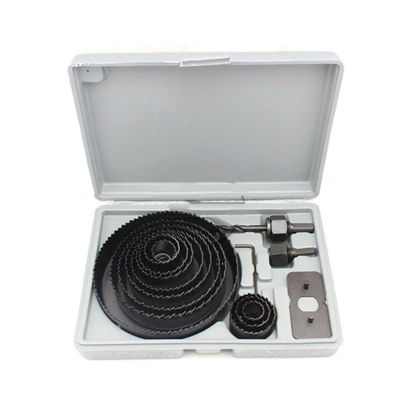 Roleader - 16 Pièces Coffret Scie Cloche, 19 mm à 127mm Scie-cloches, Acier au Carbone Scie Cloche pour Bois, Placo, avec 2 Raccords Hexagonaux