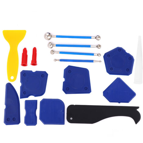 16 Pièces Grattoir à Joint Silicone Outils de Finition pour Scellement et Vitrage