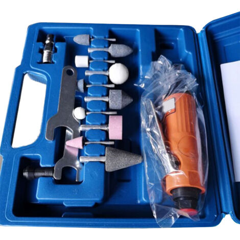 16 Pièces Meuleuse à Matrice Pneumatique Haute Vitesse en Aluminium pour Meulage, Polissage et Ébavurage