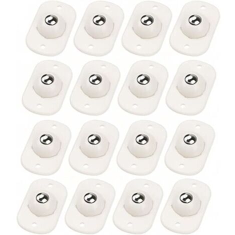 16 Pièces Mini-roues Pivotantes Auto-adhésives, Roulettes Pivotantes Auto-Adhésives 360 Degrés, Petite Roulette,Roulettes à Billes, Pour Poubelles, Boîtes de Rangement, Petits Meubles