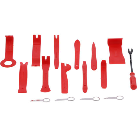 16 Pièces Outil de Démontage Auto pour Panneau de Porte et Tableau de Bord - Kit Réparation Audio