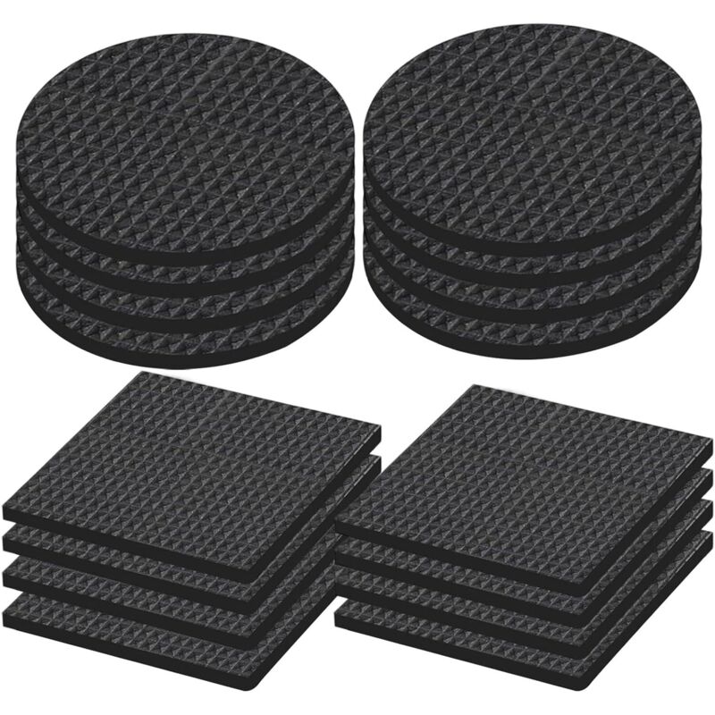 16 Pièces Patin Chaise, Patin Antiderapant, Pieds Caoutchouc Patins Autocollant Protecteurs de Meubles, Patins de Protection pour Sols en Boi, Pieds