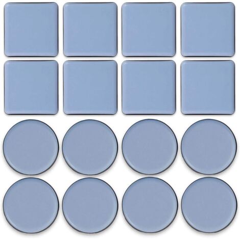 16 pièces Patins en Téflon Adhésifs Patin Glisseur en Teflon Patins en Téflon pour Meubles Patins Autocollants en Téflon Patins de Meubles Ronds pour Chaises et Fauteuils (A)-Fei Yu