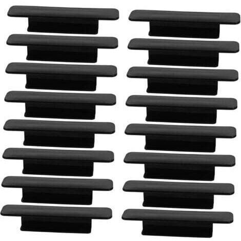 16 Pièces Poignées Adhésives Noires pour Meubles Lot Perçage Installation Facile Forte Adhérence pour Portes Coulissantes Armoires et Surfaces Variées