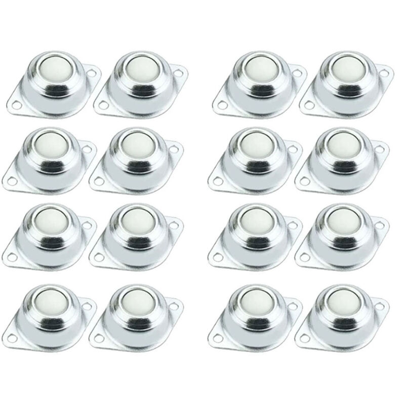 Roleader - 16 Pièces Roulettes à Billes de Transfert, Roulettes de Meubles Universel Boules, Roulettes à Bille pour Dispositif de Transfert, Rotation