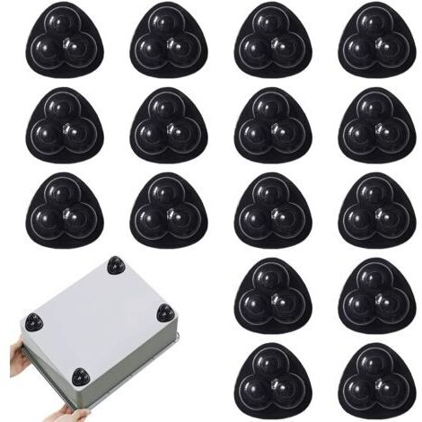 16 Pièces Roulettes pour Meubles Mini Roulettes Auto-Adhésives Petite Roulette Universelle Roulettes Pivotantes Autocollantes 360 Poulie pour Transport de Meubles Marchandises (Noir)