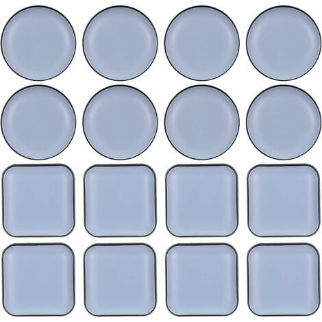 Deslizadores de muebles, deslizadores de muebles de 7/8 pulgadas,  protectores de suelo para patas de silla (azul claro) (16 unidades)