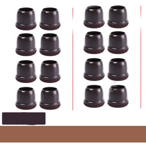 16 protectores de patas para sillas, diámetro , almohadilla de fieltro grueso, elástico, apto para sillas, sofás, mesas - Protege