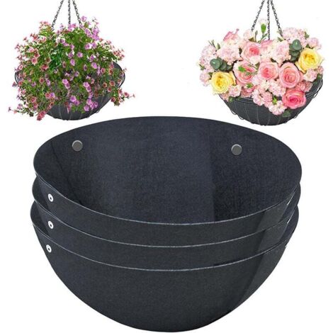 (16 pulgadas) Inserto de cesta colgante de 3 piezas, inserto de maceta, marco de ventana, maceta colgante, instalación, inserto de cesta colgante, maceta simple hidratante