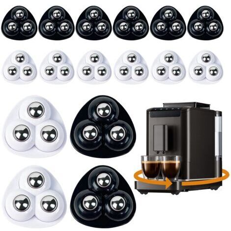 16 rotelle autoadesive in PVC per mobili, con 3 fori e rotazione a 360 gradi, ideali per trasportare piccoli mobili, fiori e ornamenti.