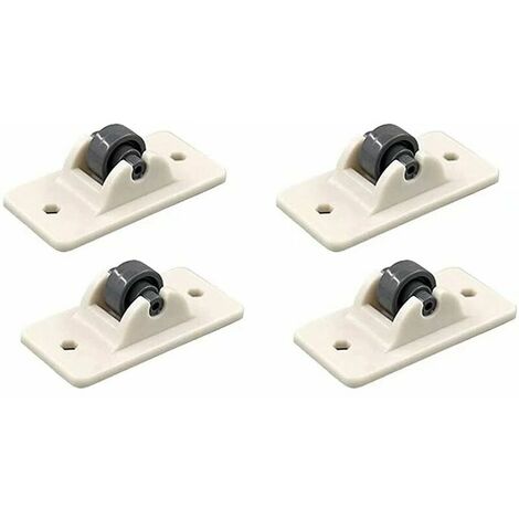 16 Rotelle in Plastica Autoadesive 4.7x2.4x1.7mm per Cassettiera Scatola di Immagazzinaggio Rotelle per Mobili Beige